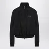 Balenciaga Black Bomber Jacket With Zip And Logo