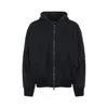 Balenciaga Hybrid Bomber Jacket With Side Flap Pockets In Black
