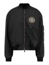 Balenciaga Men Bomber Jacket With Logo In Black