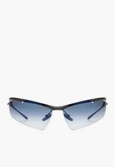 Balenciaga Boomerang Cat-eye Sunglasses In Blue