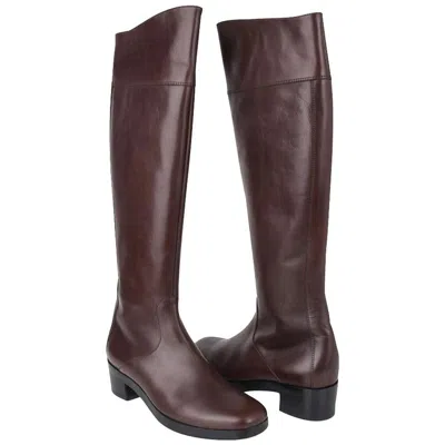 Pre-owned Balenciaga Boot Sleek Knee High Rich Cordovan 36.5 / 6.5 New In Black