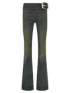 Balenciaga Bootcut Buckle Jeans In Black