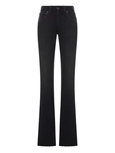 Balenciaga Slim Fit Bootcut Pant In Black