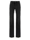 Balenciaga Women Denim Trousers With Frayed Edges In Multi