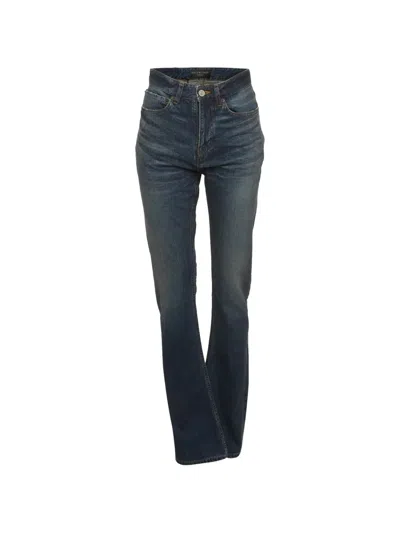 Pre-owned Balenciaga Bootcut Jeans In Blue