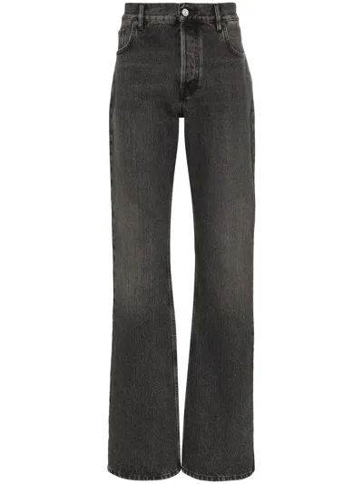 Balenciaga Bootcut Loose Fit Jeans In Black