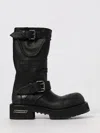 Balenciaga Venom Boots In Worn-out Effect Leather Shoes In Black
