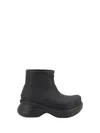 Balenciaga + Crocs Eva Rubber Platform Ankle Boots In Black