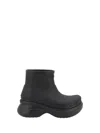 Balenciaga + Crocs Eva Rubber Platform Ankle Boots In Black