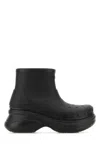 Balenciaga Crocs Bootie Rubber Ankle Boots In Black