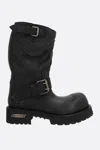 Balenciaga Venom Boots In Worn-out Effect Leather Shoes In Black