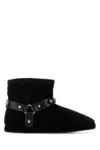 Balenciaga Women Leather And Wool Alaska Soft Bootie Boots In Black