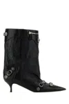 Balenciaga Cagole 50 Mid-calf Boots In Nappa Leather In Black