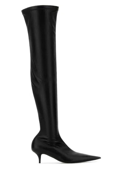 Balenciaga Avenue Over-the-knee Nappa Leather Boots In Black