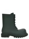 Balenciaga Dark Green Steroid Lace Up Boots In Green