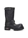 Balenciaga Venom Boots In Worn-out Effect Leather Shoes In Black