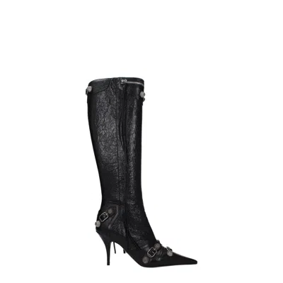 Balenciaga Boots Women Leather Black