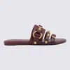 Balenciaga Grape Leather City Slippers