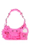 Balenciaga Women Fluo Pink Fabric Le Cagole Xs Shoulder Bag