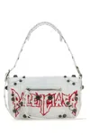 Balenciaga Man White Leather Le Cagole Xs Diy Metal Crossbody Bag