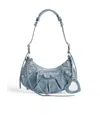 Balenciaga Borsetta A Tracolla Le Cagole In Denim E Strass Da Donna In Blu