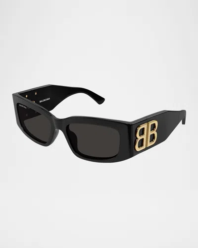 Balenciaga Bossy Cat-eye Acetate Sunglasses In Black