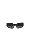 Balenciaga Grey Rectangular Ladies Sunglasses Bb0321s 001 57 In Black