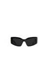 Balenciaga Grey Rectangular Ladies Sunglasses Bb0321s 001 57 In Black