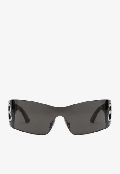 Balenciaga Bossy Mask Sunglasses In Gray