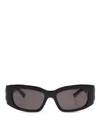 Balenciaga Grey Rectangular Ladies Sunglasses Bb0321s 001 57 In Black