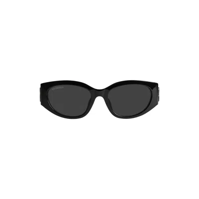 Balenciaga Bossy Round Af Sunglasses In Black