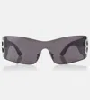 Balenciaga Bossy Shield Sunglasses In Black