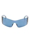 Balenciaga Bossy Mask Acetate Sunglasses In Blue