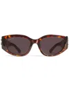 Balenciaga Bb0324sk Bossy Acetate Sunglasses In Brown