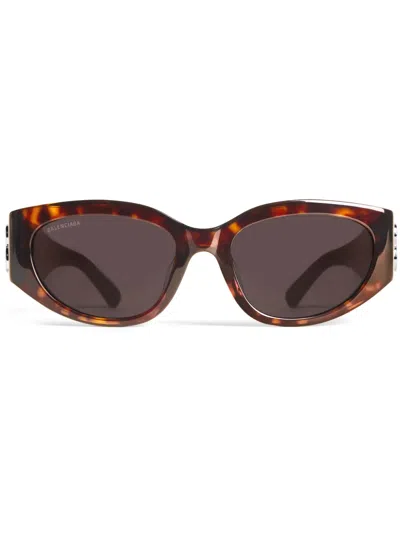 Balenciaga Bb0324sk Bossy Acetate Sunglasses In Dark Havana