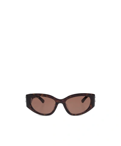 Balenciaga Bossy Tortoiseshell-effect Sunglasses In Brown