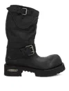 Balenciaga Venom Boots In Black Calf Leather In Black