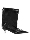 Balenciaga Cagole 50 Mid-calf Boots In Nappa Leather In Black