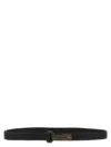 Balenciaga Bottle Opener D-ring Leather Belt In Black