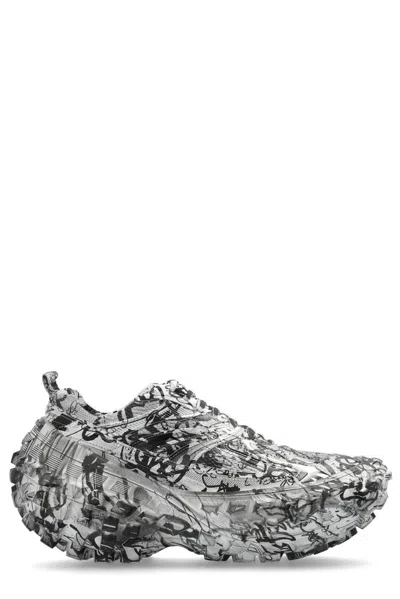 Balenciaga Bouncer Graffiti Printed Sneakers In Multi