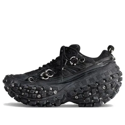 Balenciaga Bouncer Screw Sneakers 'black Mesh And Nylon With Piercing'