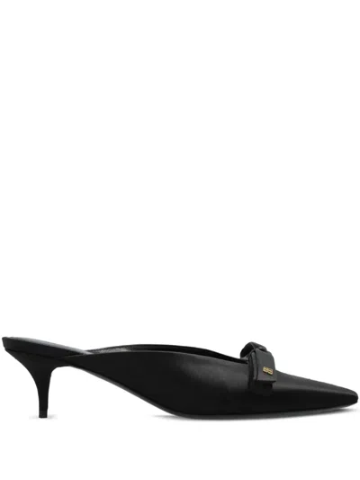 Balenciaga Bow-detail Pointed-toe Mules In Black