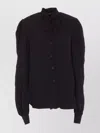 Balenciaga Pussy-bow Crinkled-jersey Shirt