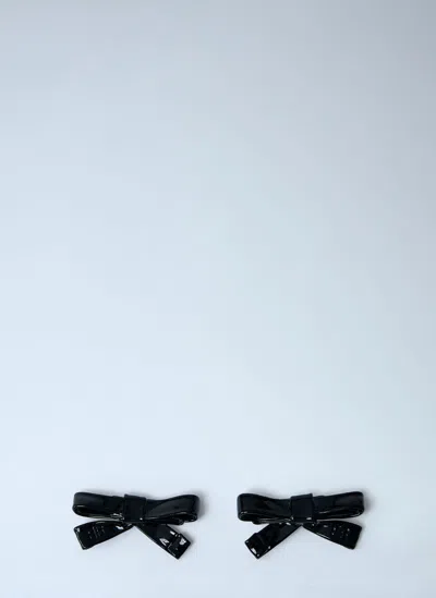 Balenciaga Bow Earrings In Black