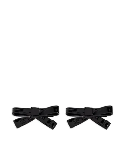 Balenciaga Bow Earrings In Red