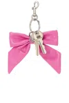Balenciaga Whimsical Bow Keyring In Soft Pink Material In Pink