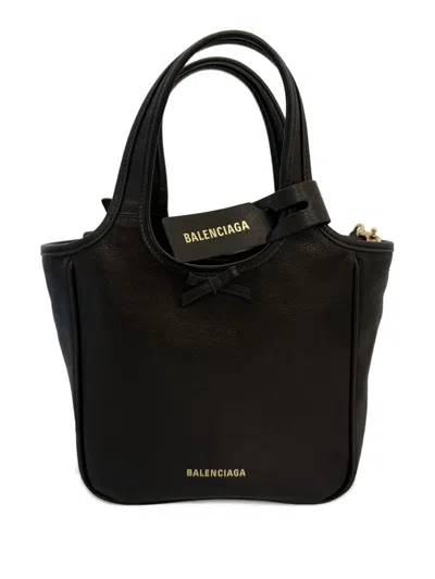 Balenciaga Bow Laundrette Tote Bag In Black