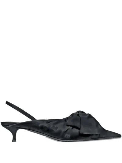 Balenciaga Bow Sling-back Pumps In Black