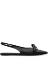 Balenciaga Bow Slingback Flat Pumps In Black
