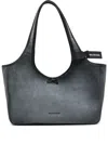 Balenciaga Bow Suede Lau Tote Bag In Blue